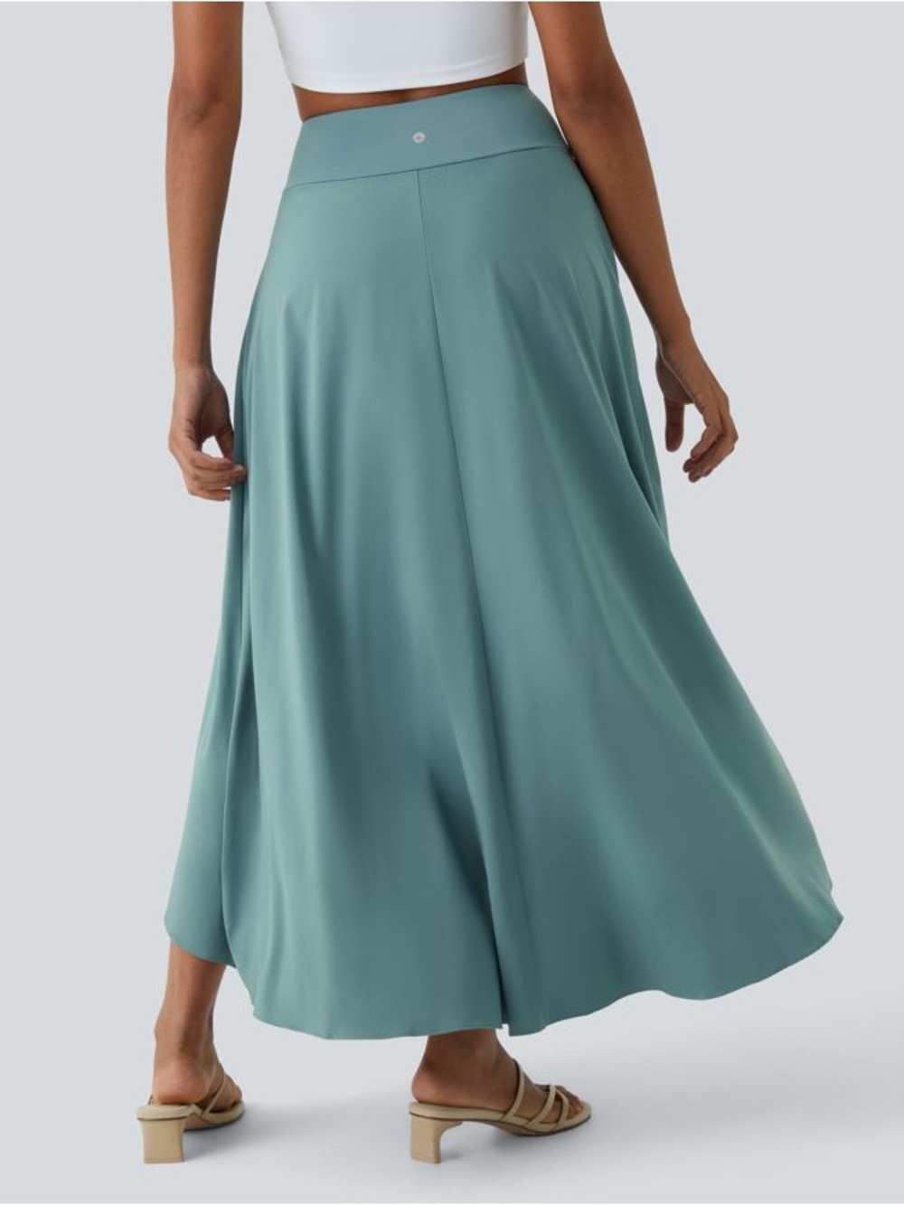 HALARA Breezeful High Waisted High Low Ruffle 2-in-1 LARGE Regular Maxi Skirt - Picture 6 of 10